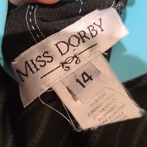 Black pants suit with blue stripes - Picture 10 of 14